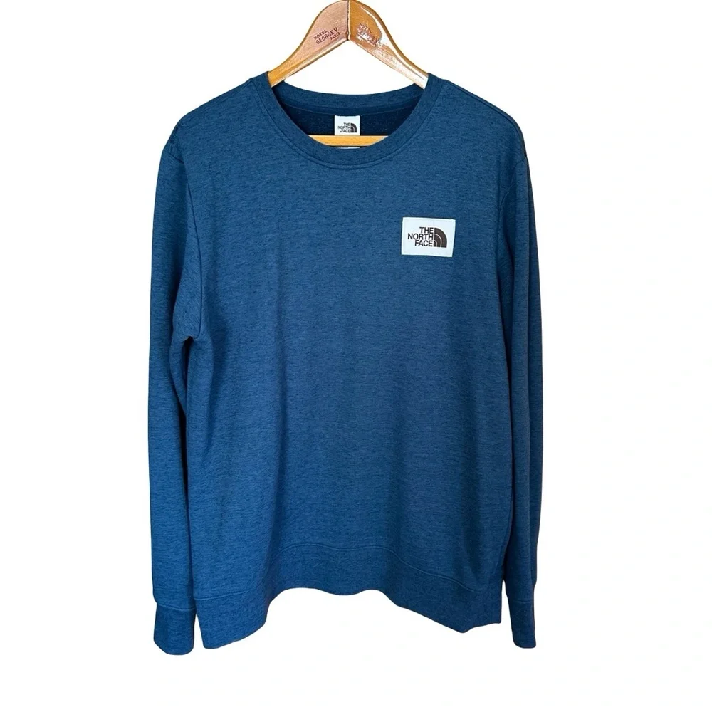 The North Face Men's Heritage Patch Crew Sweatshirt Blue Sz L